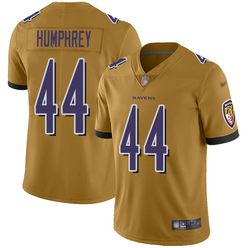 Baltimore Ravens Limited Gold Men Marlon Humphrey Jersey NFL Football #44 Inverted Legend->women nfl jersey->Women Jersey